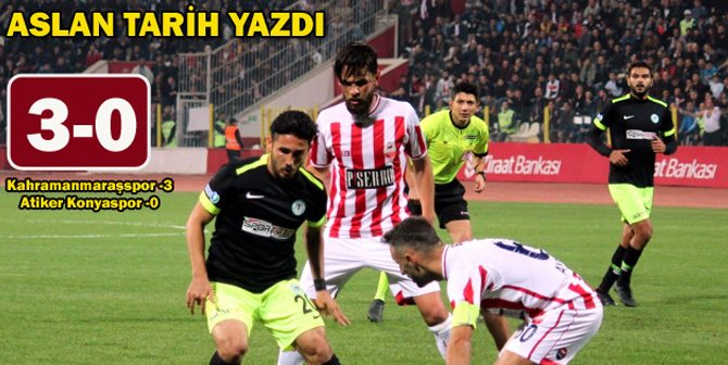 Kahramanmaraşspor 3 – Atiker Konyaspor 0