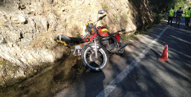 Kahramanmaraş’ta motosiklet devrildi