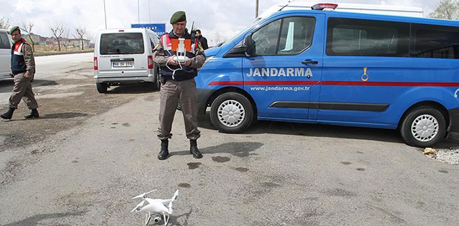 jandarma drone destekli trafik denetimi yaptı