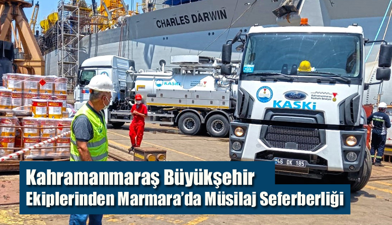 Kahramanmaraş Büyükşehir Ekiplerinden Marmara’da Müsilaj Seferberliği
