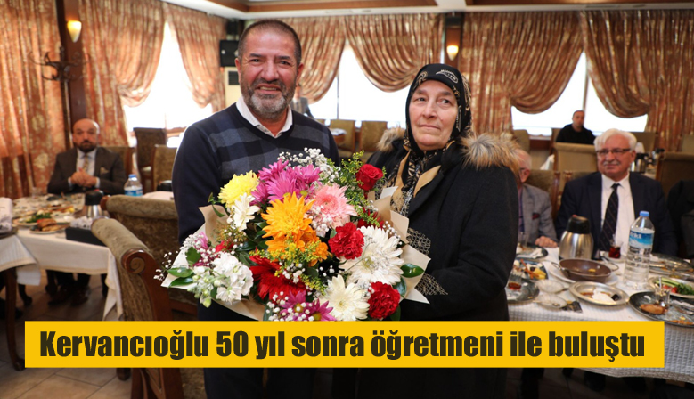 Kervancıoğlu 50 yıl sonra öğretmeni ile buluştu