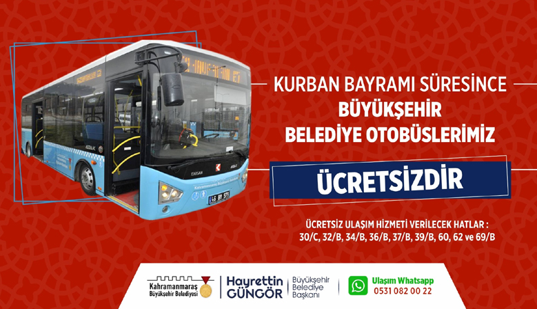 Otobüsler Bayramda Ücretsiz