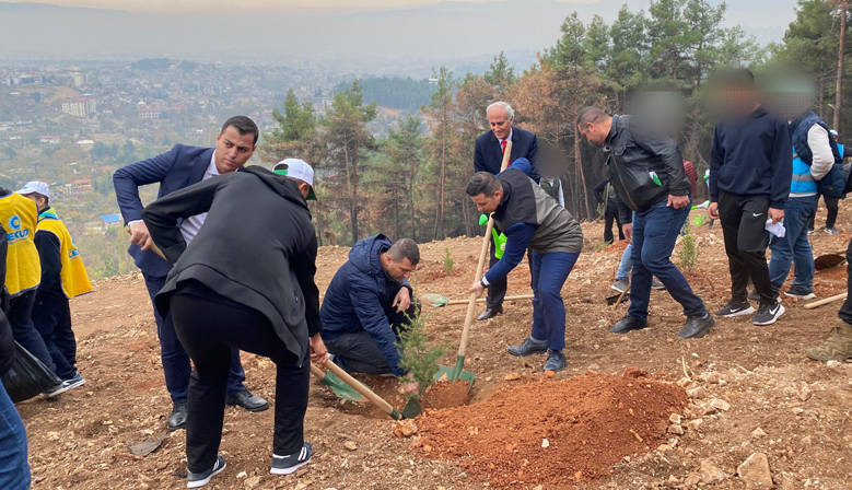 Kahramanmaraş’ta denetimli hükümlüler fidan dikti