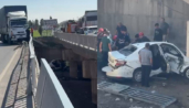 Kahramanmaraş’ta Otomobil Köprüden Uçtu