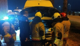 Kahramanmaraş’ta Park Halindeki Araç Alev Aldı