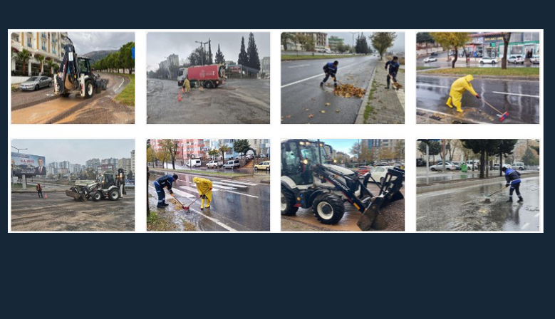 Kahramanmaraş’ta Etkili Olan Sağanak Yağışa Büyükşehir’den Anında Müdahale