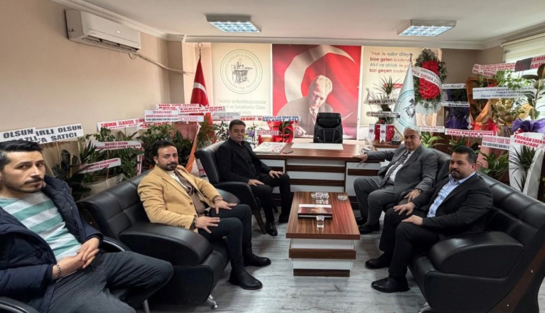 KMESOB Başkanı Kuybu’dan Başkan Çiçek’e Hayırlı Olsun Ziyareti