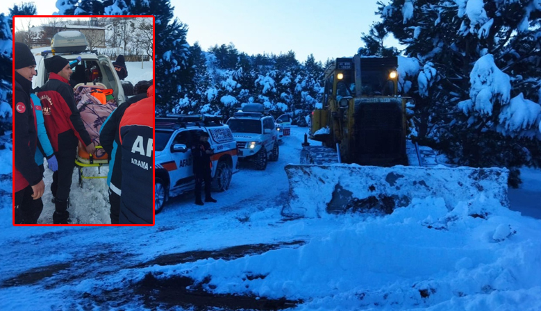 Kahramanmaraş’ta kar altında mahsur kalan aileye ulaşıldı
