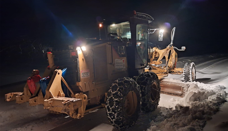 Kahramanmaraş Kırsalında Karla Mücadele Sürüyor