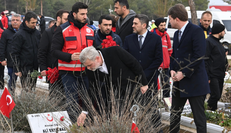 Kahramanmaraş’ta Deprem Şehitleri Kabri Başında Dualarla Yad Edildi