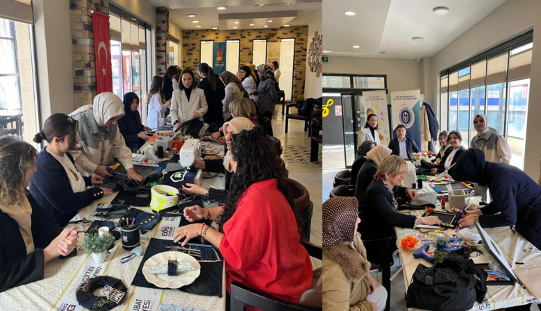 KİÜ’lü kadın akademisyenlerden Kadınlar Günü’ne özel DOKMER’de anlamlı atölye çalışması