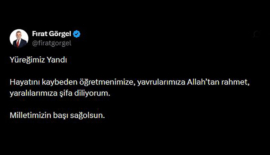 Başkan Görgel, “Yüreğimiz Yandı, Milletimizin Başı Sağ Olsun”