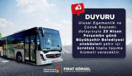 Kahramanmaraş’ta 23 Nisan’da Ücretsiz Toplu Taşıma Hizmeti