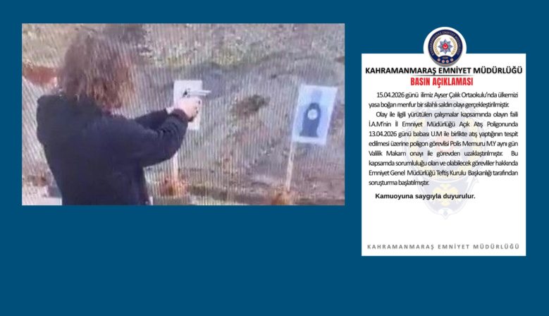 Kahramanmaraş’ta poligon görevlisi polis memuru görevden uzaklaştırıldı!