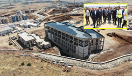Kirişci Önsen’de yapımı süren bin yataklı devlet hastanesinde incelemelerde bulundu