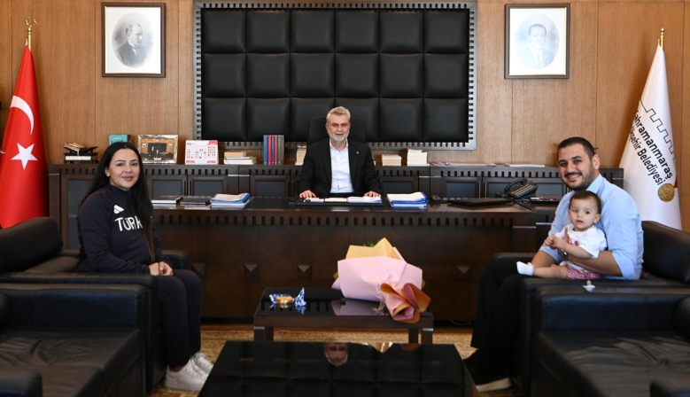 Başkan Görgel, Kahramanmaraşlı Milli Şampiyon Atıcı Safiye Temizdemir’i Ağırladı