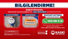 Sayaç Okuma İşlemlerinin Sağlıklı Yürütülmesi İçin Abonelerimize Önemli Hatırlatma